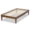 Baxton Studio Lucina Mid-Century Walnut Brown Finished Twin Size Platform Bed Frame 160-9637 - alternate 7